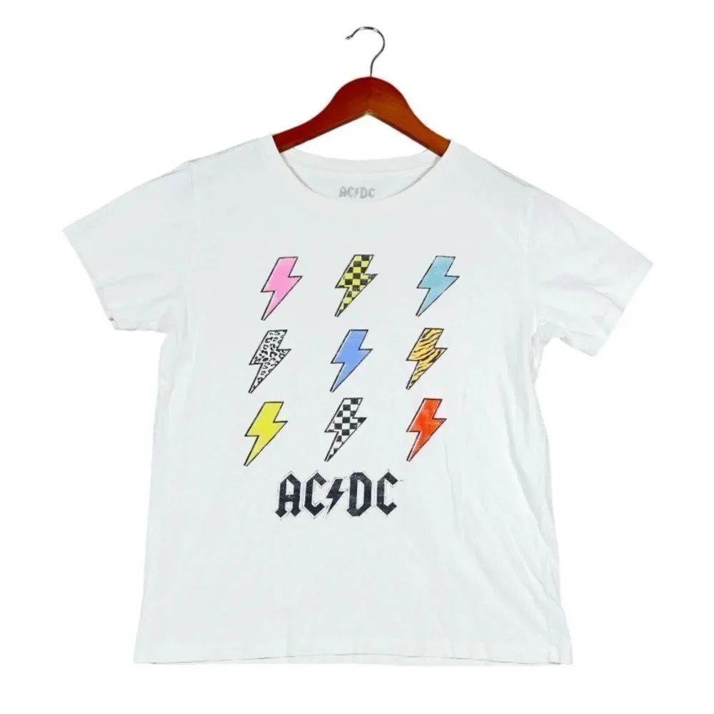ACDC Rock & Roll Thunder All Over T Shirt Metal Rock Band Concert Tour AC DC XL